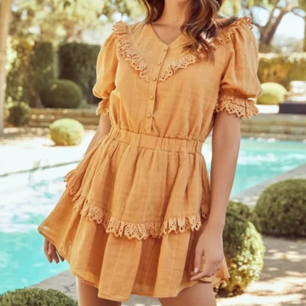 Pumpkin Spice Ruffle Dress
